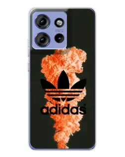 Чохол для Motorola Edge 50 з картинкою «Помаранчевий дим Adidas» Чохол для Motorola Edge 50 з картинкою «Помаранчевий дим Adidas»