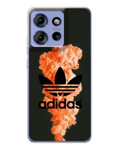 Чохол для Motorola Edge 50 з картинкою «Помаранчевий дим Adidas»