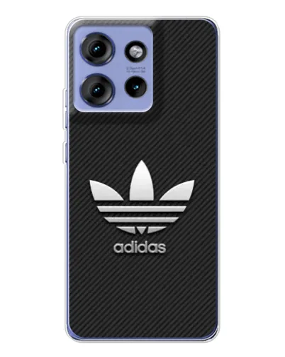 Чохол для Motorola Edge 50 з картинкою «Adidas Карбонова текстура»