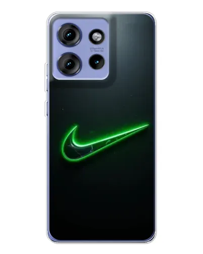 Чохол для Motorola Edge 50 з картинкою «Неоновий контур Nike»