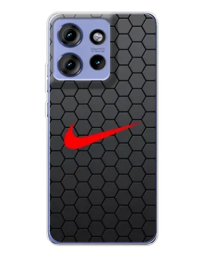 Чохол для Motorola Edge 50 з картинкою «Nike — карбонова сітка»