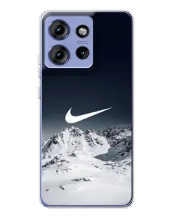 Чохол для Motorola Edge 50 з картинкою «Nike — зимові гори» Чохол для Motorola Edge 50 з картинкою «Nike — зимові гори»