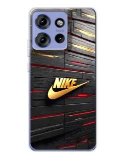 Чохол для Motorola Edge 50 з картинкою «Золотий Nike на металі» Чохол для Motorola Edge 50 з картинкою «Золотий Nike на металі»