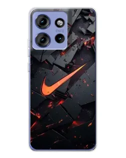Чохол для Motorola Edge 50 з картинкою «Nike — ефект розломів» Чохол для Motorola Edge 50 з картинкою «Nike — ефект розломів»