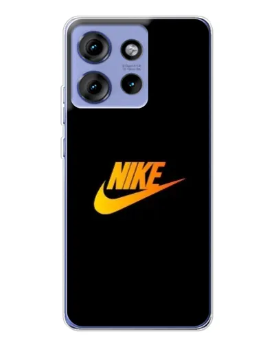 Чохол для Motorola Edge 50 з картинкою «Золотий логотип Nike»