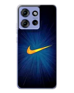 Чохол для Motorola Edge 50 з картинкою «Синій пульс Nike» Чохол для Motorola Edge 50 з картинкою «Синій пульс Nike»