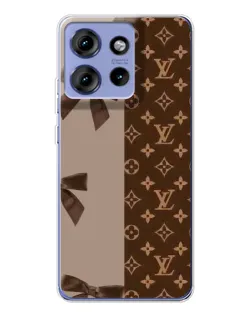 Чехол для Motorola Edge 50 с картинкой «Louis Vuitton — банты»