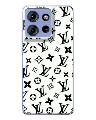 Чохол для Motorola Edge 50 з картинкою «Монохромний хаос LV»