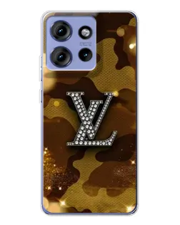 Чехол для Motorola Edge 50 с картинкой «Камуфляжный Louis Vuitton»