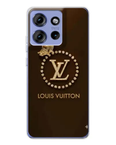Чохол для Motorola Edge 50 з картинкою «LV — золота печатка»