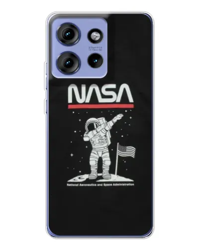 Чохол для Motorola Edge 50 з картинкою «NASA — крокуємо по Місяцю» Чохол для Motorola Edge 50 з картинкою «NASA — крокуємо по Місяцю»