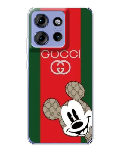Чохол для Motorola Edge 50 з картинкою «Gucci — смуги та Міккі»