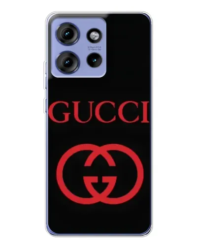 Чохол для Motorola Edge 50 з картинкою «Gucci — червоний логотип»