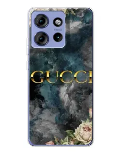 Чохол для Motorola Edge 50 з картинкою «Абстрактні квіти Gucci»