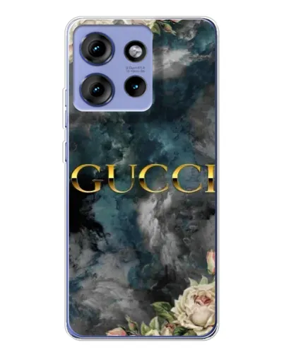 Чохол для Motorola Edge 50 з картинкою «Абстрактні квіти Gucci»