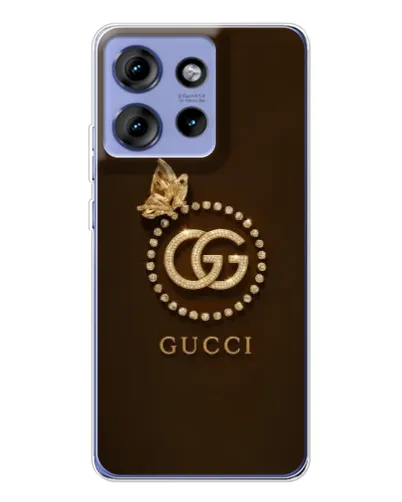 Чохол для Motorola Edge 50 з картинкою «Gucci — золотий метелик»