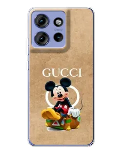 Чохол для Motorola Edge 50 з картинкою «Міккі Маус Gucci — крафт»