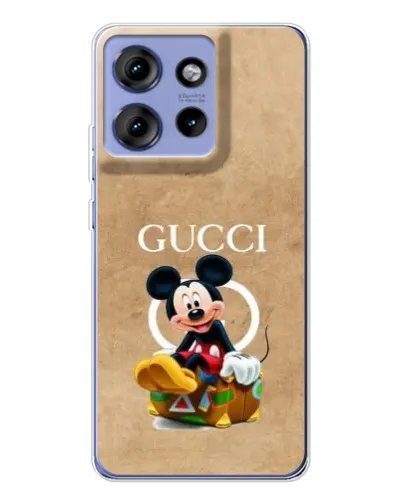 Чохол для Motorola Edge 50 з картинкою «Міккі Маус Gucci — крафт»