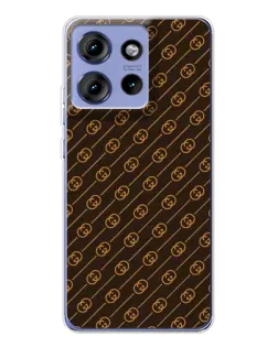 Чохол для Motorola Edge 50 з картинкою «Gucci — золоті діагоналі»