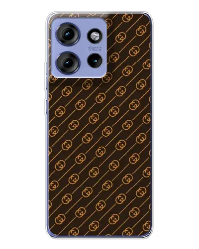 Чохол для Motorola Edge 50 з картинкою «Gucci — золоті діагоналі»