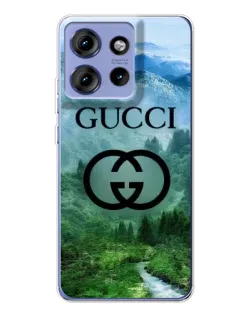 Чохол для Motorola Edge 50 з картинкою «Gucci — гірський пейзаж»