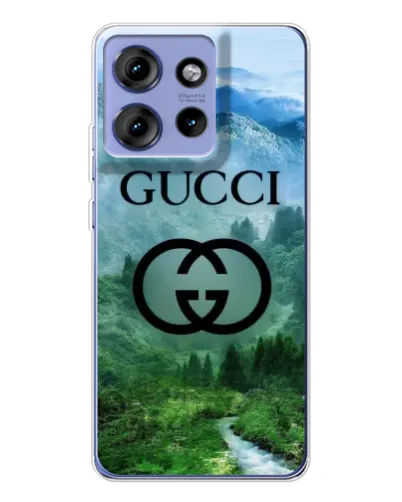 Чохол для Motorola Edge 50 з картинкою «Gucci — гірський пейзаж»