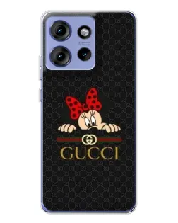 Чохол для Motorola Edge 50 з картинкою «Мінні Маус Gucci — чорний»