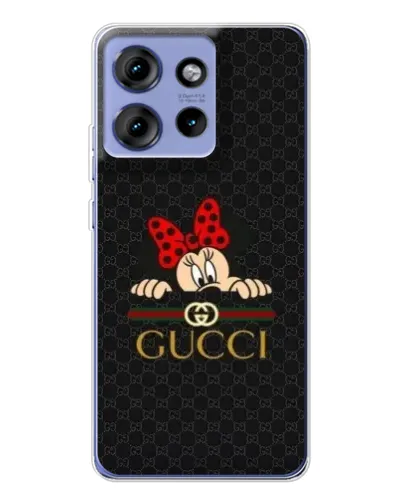 Чохол для Motorola Edge 50 з картинкою «Мінні Маус Gucci — чорний»