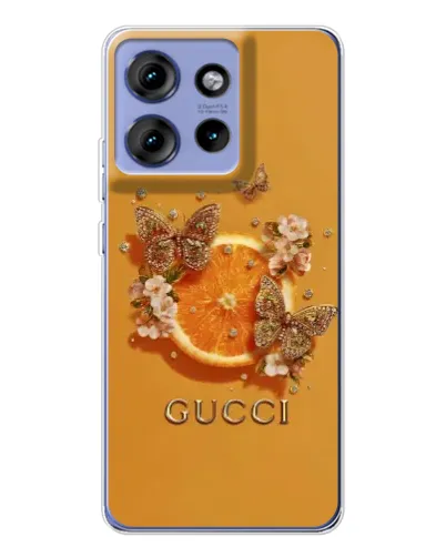 Чехол для Motorola Edge 50 с картинкой «Gucci — золотые бабочки» Чехол для Motorola Edge 50 с картинкой «Gucci — золотые бабочки»