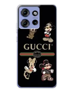 Чохол для Motorola Edge 50 з картинкою «Gucci — герої Disney та монограма»