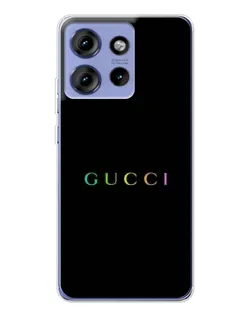 Чохол для Motorola Edge 50 з картинкою «Gucci — неоновий мінімалізм»
