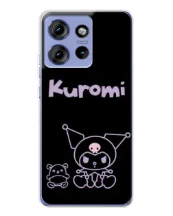 Чохол для Motorola Edge 50 з картинкою «Kuromi — чорний мінімалізм» Чохол для Motorola Edge 50 з картинкою «Kuromi — чорний мінімалізм»