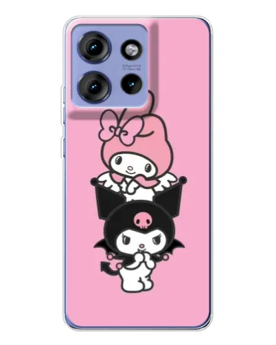 Чохол для Motorola Edge 50 з картинкою «My Melody та Kuromi» Чохол для Motorola Edge 50 з картинкою «My Melody та Kuromi»