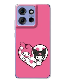 Чохол для Motorola Edge 50 з картинкою «Kuromi та My Melody» Чохол для Motorola Edge 50 з картинкою «Kuromi та My Melody»