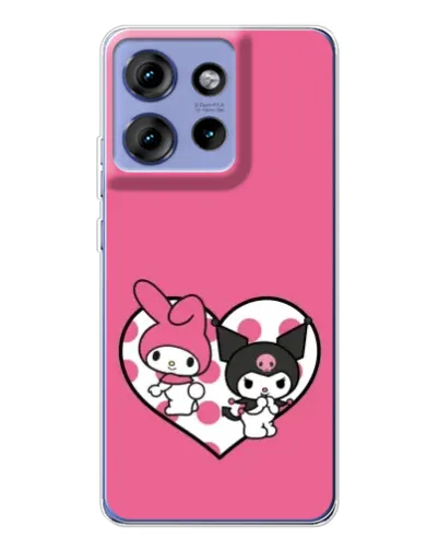 Чохол для Motorola Edge 50 з картинкою «Kuromi та My Melody» Чохол для Motorola Edge 50 з картинкою «Kuromi та My Melody»
