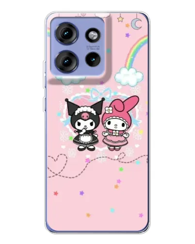 Чохол для Motorola Edge 50 з картинкою «My Melody та Kuromi» Чохол для Motorola Edge 50 з картинкою «My Melody та Kuromi»
