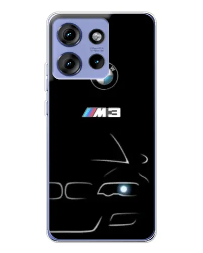 Чехол для Motorola Edge 50 с картинкой «Минималистичный принт BMW M3»