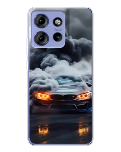 Чехол для Motorola Edge 50 с картинкой «BMW в дыму»