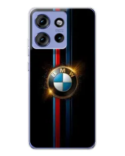 Чехол для Motorola Edge 50 с картинкой «BMW M-Power неон»