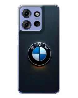 Чехол для Motorola Edge 50 с картинкой «Логотип BMW — минимализм»
