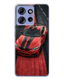 Чехол для Motorola Edge 50 с картинкой «BMW на красной дорожке»