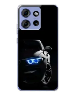 Чехол для Motorola Edge 50 с картинкой «BMW — ночной взгляд»