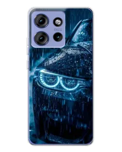 Чехол для Motorola Edge 50 с картинкой «BMW под дождем»