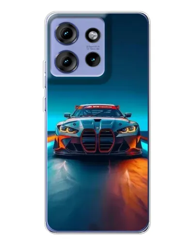 Чехол для Motorola Edge 50 с картинкой «BMW — огни неона» Чехол для Motorola Edge 50 с картинкой «BMW — огни неона»
