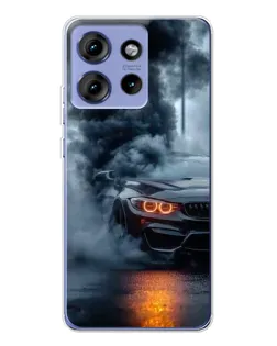 Чехол для Motorola Edge 50 с картинкой «BMW M-Power — абстракция»