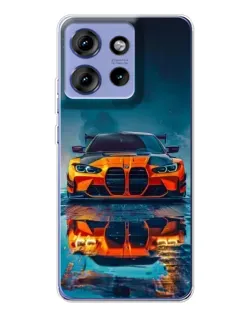 Чехол для Motorola Edge 50 с картинкой «BMW — золотая эмблема»