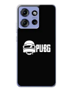 Чехол для Motorola Edge 50 с картинкой «PUBG — классический лого»