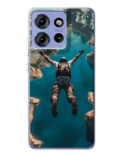 Чехол для Motorola Edge 50 с картинкой «PUBG — свободное падение»