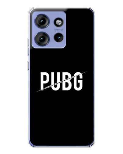 Чехол для Motorola Edge 50 с картинкой «PUBG — белый логотип» Чехол для Motorola Edge 50 с картинкой «PUBG — белый логотип»