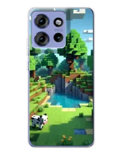 Чехол для Motorola Edge 50 с картинкой «Minecraft летний день»